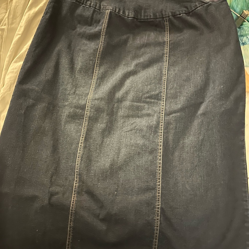 Woman Within Dark Denim jeans Pencil Skirt. NWOT